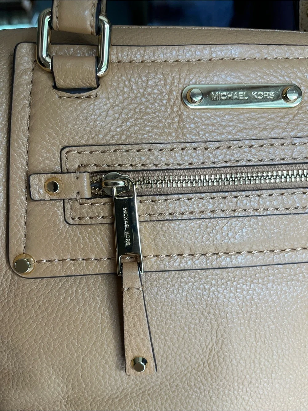 Michael Kors Gilmore Medium East West Pebbled Leather Satchel